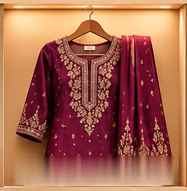Party Wear Chudidars on a hanger