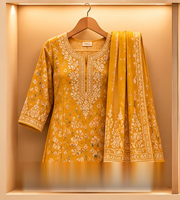Printed Chudidars on a hanger