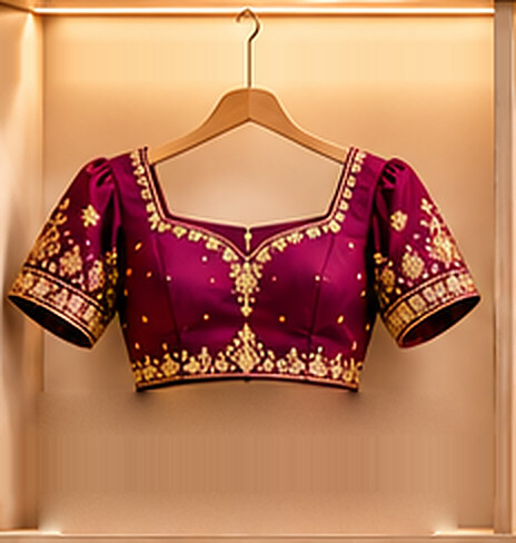 Designer Blouses on a hanger