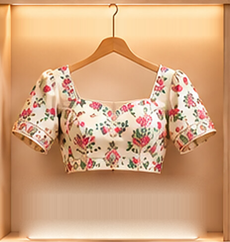 Printed Blouses on a hanger