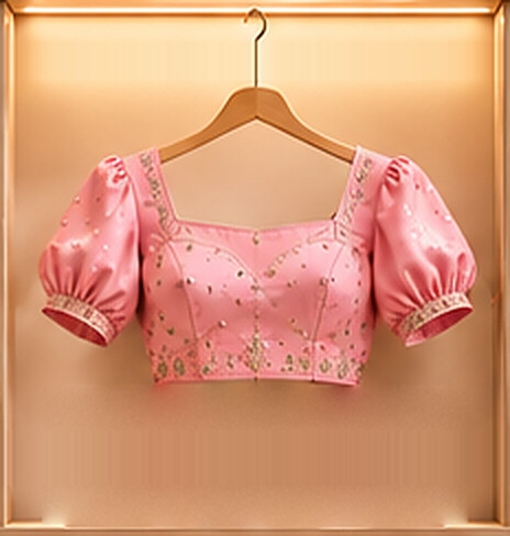 Puff Sleeve Blouses on a hanger