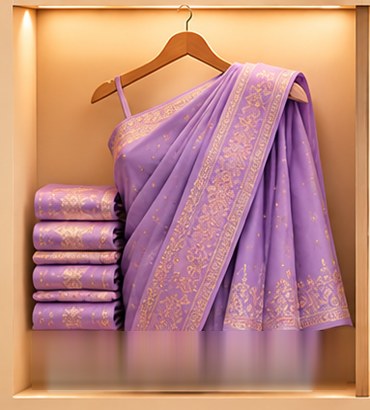 Chiffon Sarees on a hanger