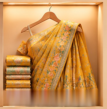 Cotton Sarees on a hanger