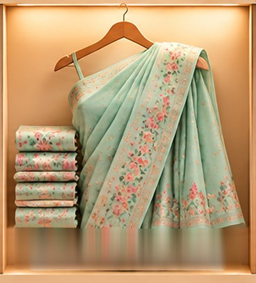 Festive Sarees on a hanger