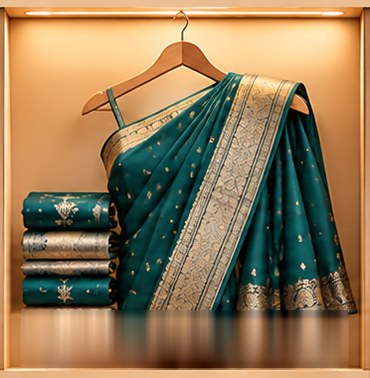 Silk Sarees on a hanger